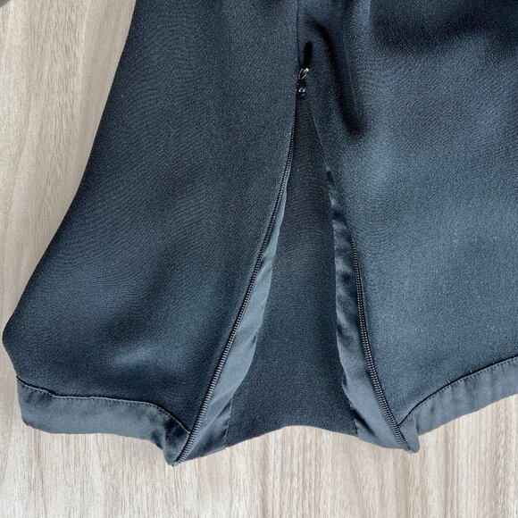 Stella McCartney x H&M Black 100% Silk Side Zip Pencil Skirt w/ Pockets 38/US 8 - Picture 3 of 14
